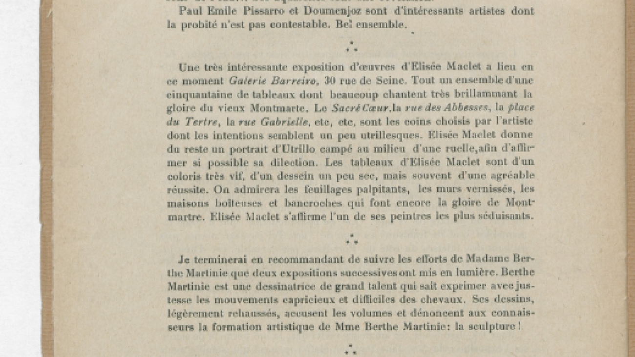 Estimation d’Élisée Maclet