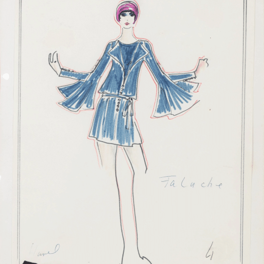 Dessin réalisé par Karl Lagerfeld