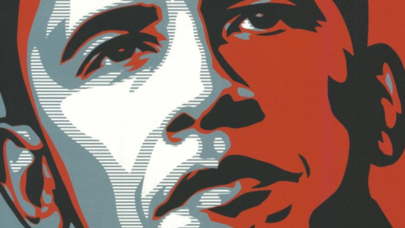 Tableau "HOPE" représentant Barack Obama réalisé par Shepard Fairey