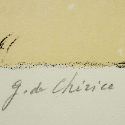 Expertise Signature Giorgio de Chirico