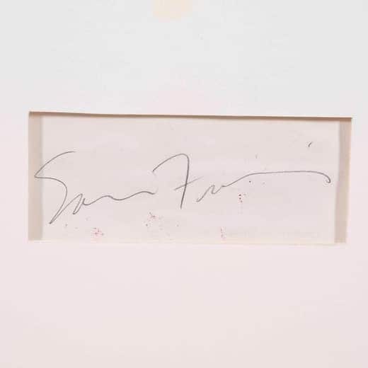 Expertise signature Sam Francis