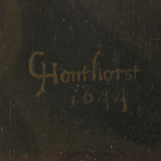 Expertise signature Gerrit van Honthorst