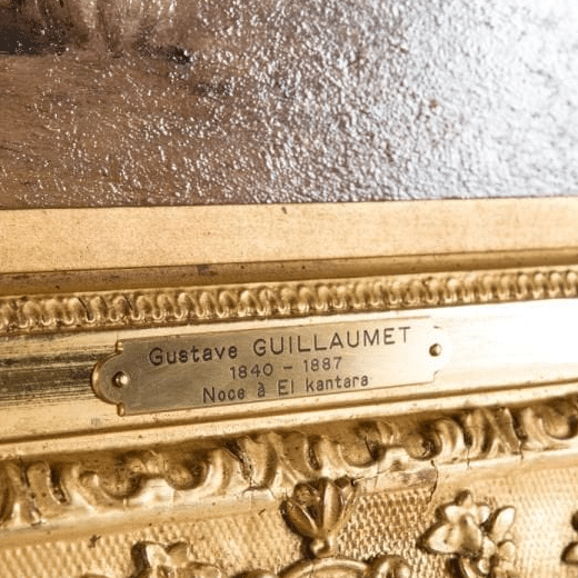 Expertise signature Gustave Guillaumet