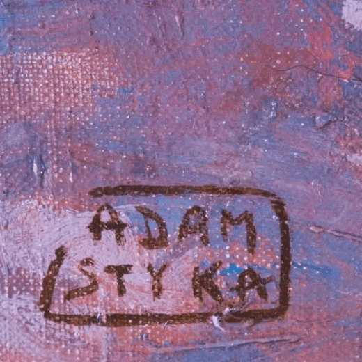Expertise signature Adam Styka