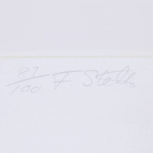 Expertise signature Frank Stella