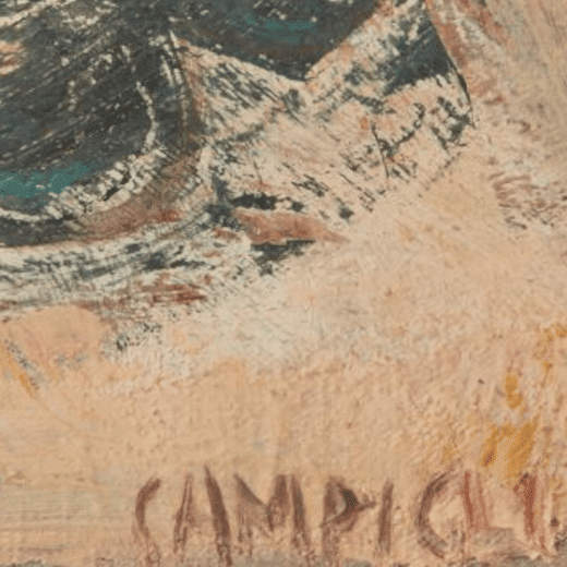 Expertise signature Massimo Campigli