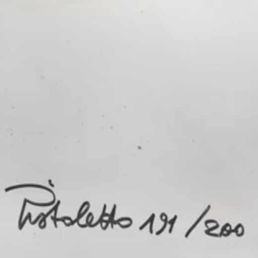 Expertise signature Michelangelo Pistoletto